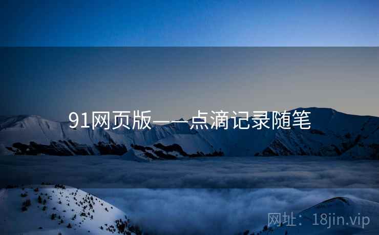 91网页版——点滴记录随笔