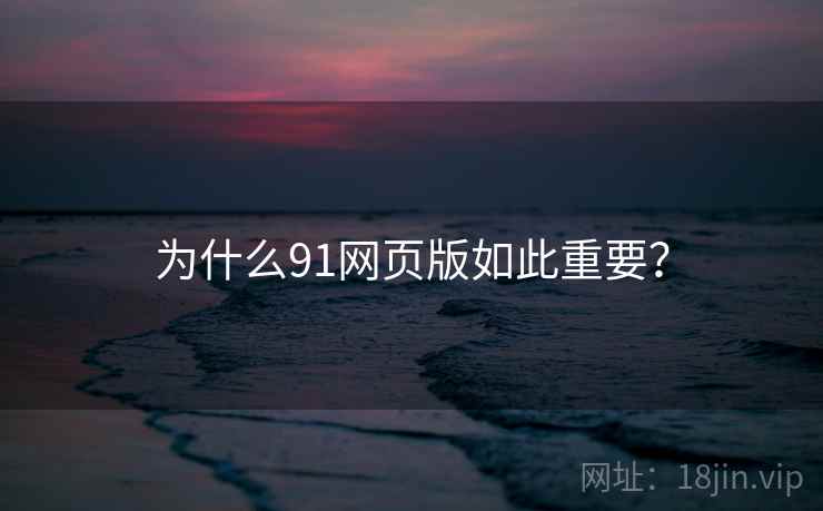 为什么91网页版如此重要？