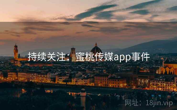 持续关注：蜜桃传媒app事件