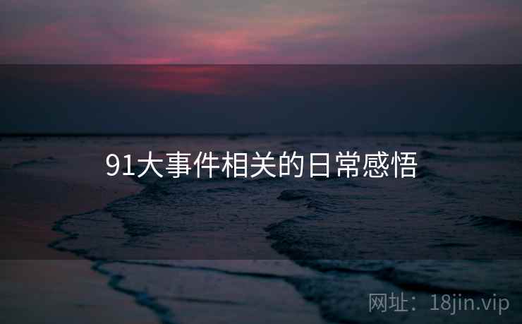 91大事件相关的日常感悟