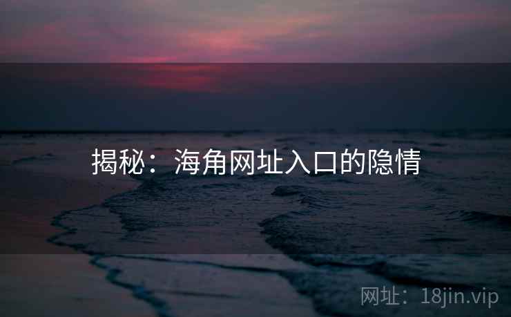 揭秘：海角网址入口的隐情